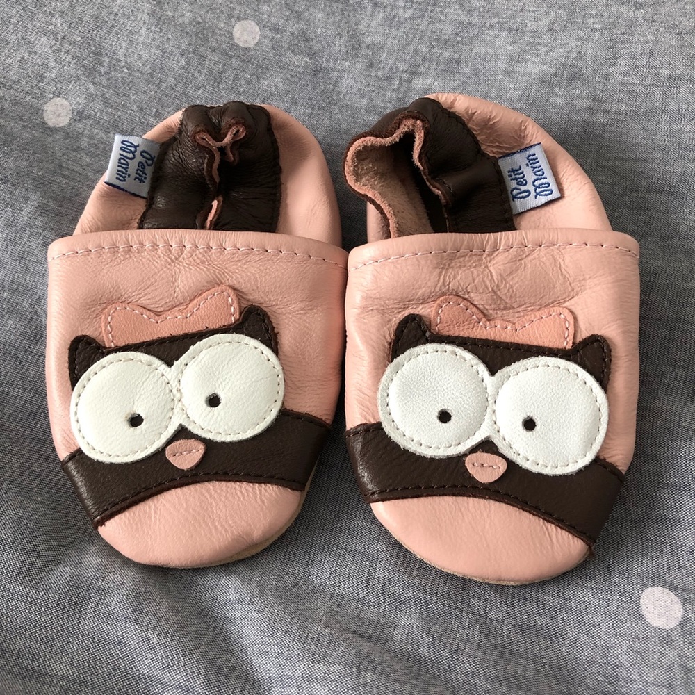 {BABY} NWOT Petit Marin Soft sole - owl (6-12mo)